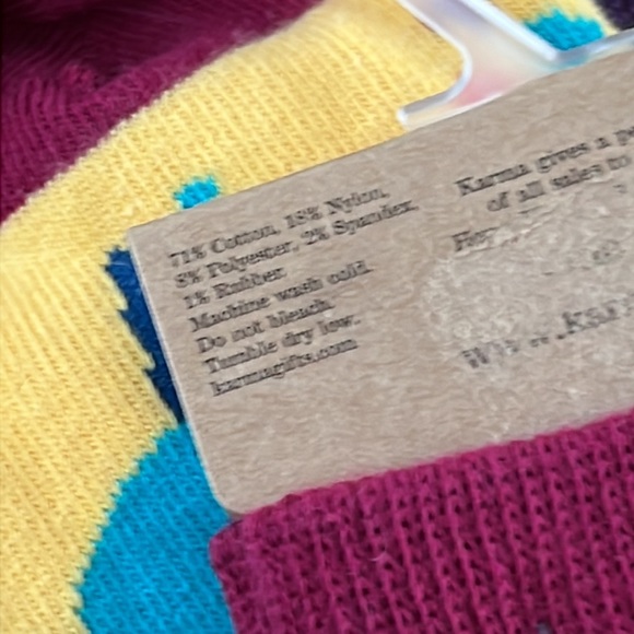 Karma Crew Socks One Size Horse Hay Y'All  Discontinued Retired NWT - Picture 4 of 4